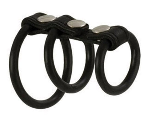 California Exotics Adonis Triton Leather Cock Ring - Cock Rings