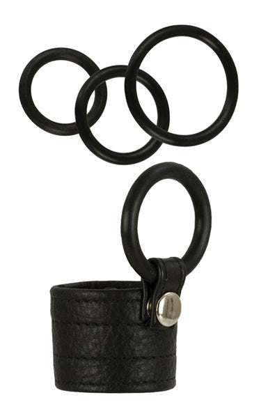 California Exotics Adonis Zeus Leather Cock Ring - Cock Rings