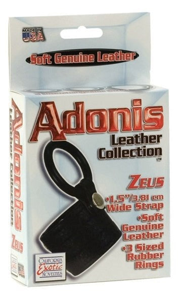 Adonis Zeus Leather Cock Ring - - Cock Rings