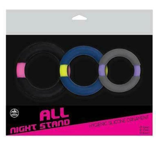 All Night Stand 3 Cock Ring Set - Cock Ring Sets