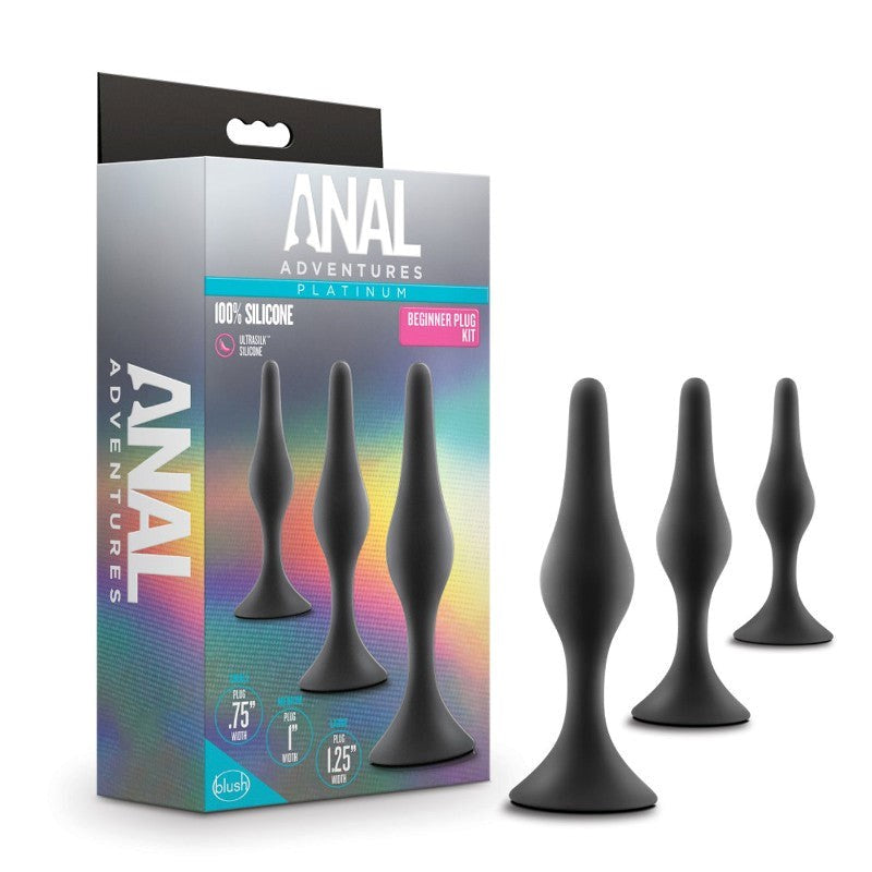 Anal Adventures Platinum Beginner Plug Kit - - Butt Plugs