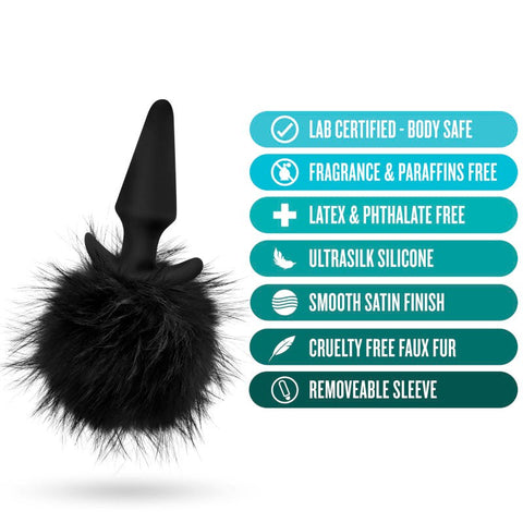 Anal Adventures Platinum Rabbit Tail Plug - Tapered Bliss - Butt Plugs