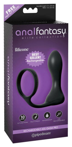 Anal Fantasy Elite Rechargeable Ass-Gasm Pro Cock Ring - Prostate Toys