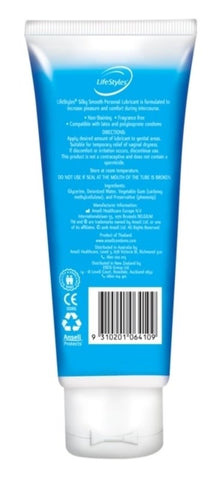 Ansell LifeStyles Silky Smooth Lubricant - Water Based Lubes