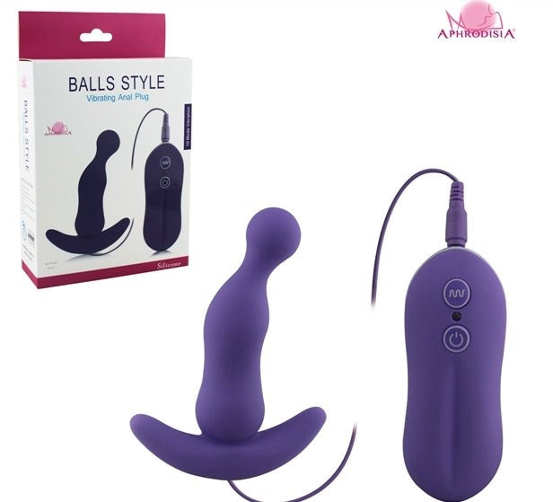 Aphrodisia Curved Vibrating Anal Plug Black - - Prostate Toys