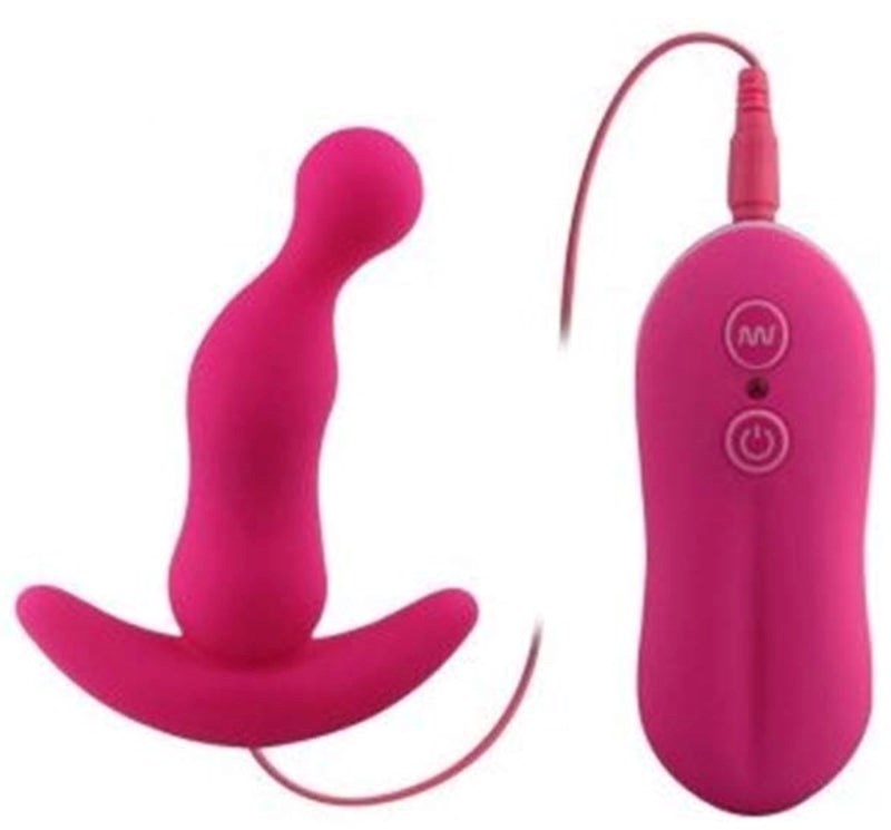 Aphrodisia Curved Vibrating Anal Plug Pink - - Prostate Toys