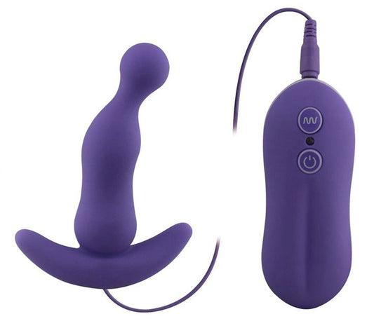 Aphrodisia Curved Vibrating Anal Plug Purple - Prostate Toys