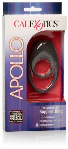 Apollo Rechargeable Vibrating Support Cock Ring - Vibrating Cock Rings