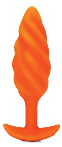 B-Vibe Swirl Texture Vibrating Plug - Thrilling Sensations - Butt Plugs