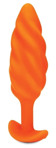 B-Vibe Swirl Texture Vibrating Plug - Thrilling Sensations - Butt Plugs