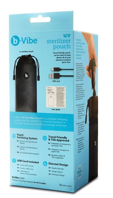 B-Vibe UV Sterilizer Pouch - Safeguard Your Pleasure - Adult Toy Cleaner
