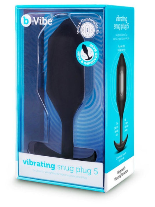 b-Vibe Vibrating Snug Plug XXL Black (size 5) - Butt Plugs