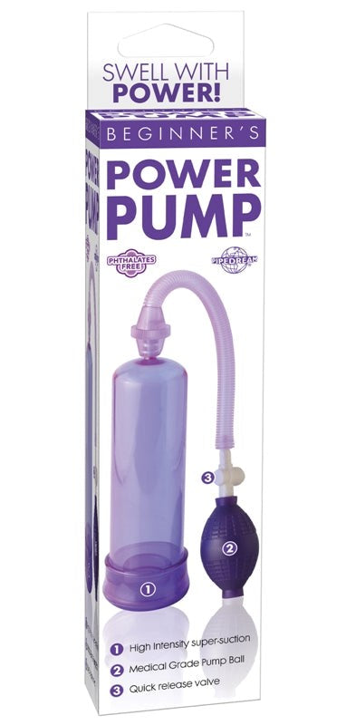 Pipedream Beginner's Power Male Penis Pump Purple - Pumps, Extenders and Sleeves