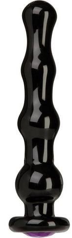 Doc Johnson Unique Black Rose Crystal Butt Plug - Anal Dildos