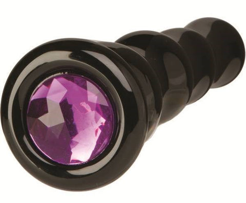 Doc Johnson Unique Black Rose Crystal Butt Plug - Anal Dildos