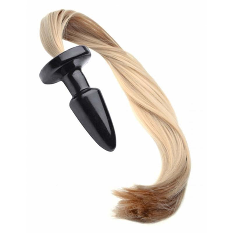 Blonde Pony Tail Butt Plug - - Butt Plugs