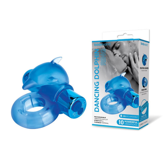 Bodywand Rechargeable Dual-Ring Vibrating Pleasure Enhancer - Vibrating Cock Rings