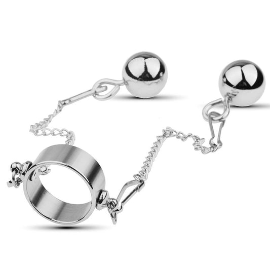 Bondage Play Penis Ring With Balls - Long - Cock Rings