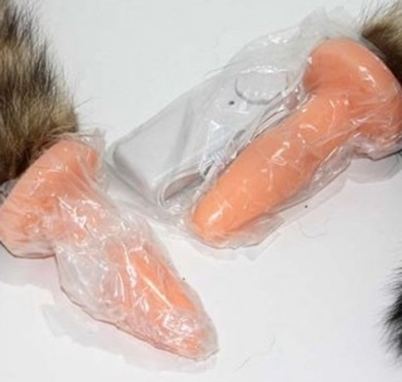 Brown Faux Fox Tail Soft Anal Plug - - Butt Plugs