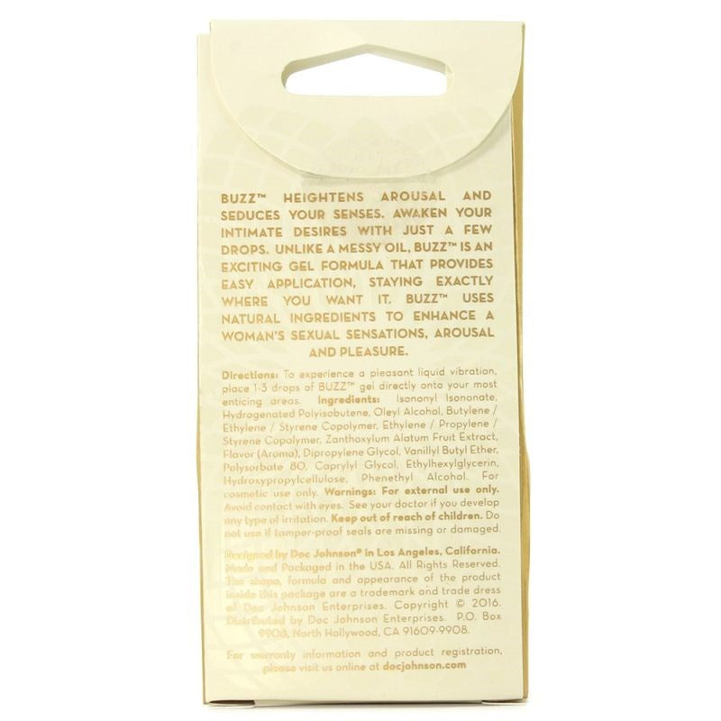 Doc Johnson Buzz Liquid Clitoral Vibrator Gel - Delay and Excite Sprays