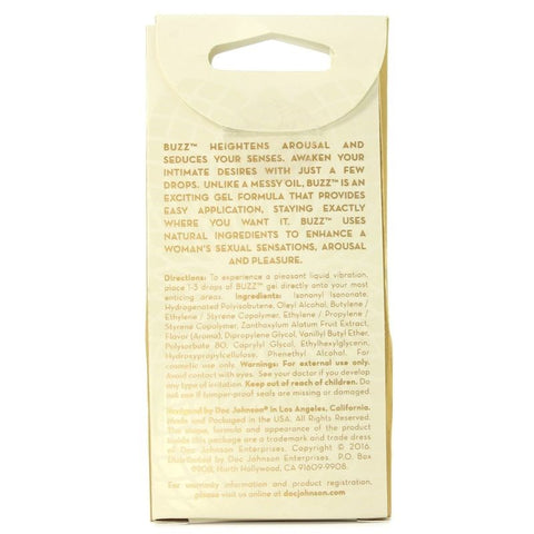 Doc Johnson Buzz Liquid Clitoral Vibrator Gel - Delay and Excite Sprays