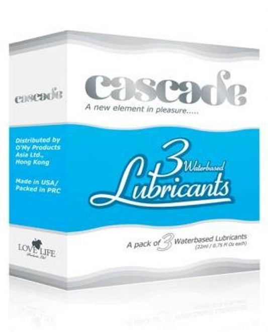 Cascade Cartridge Triple Pack Water Based Lubricants 22ml - Lubricants and Lotions