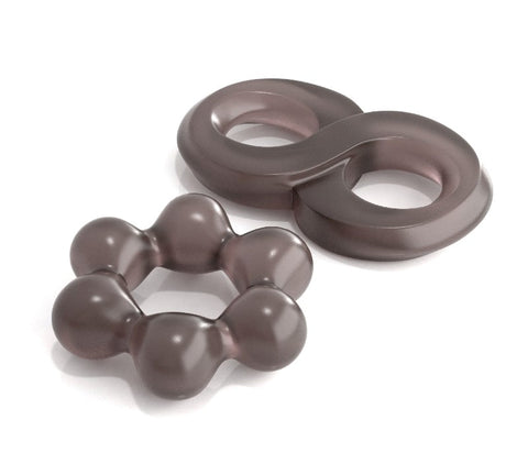 Classix Performance Stretchy Cock Ring Set Smoke - Stretchy Cock Rings