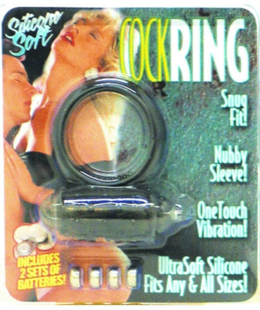Cock Ring Silicone Soft Snug Fit 1 Touch Vibration - Vibrating Cock Rings