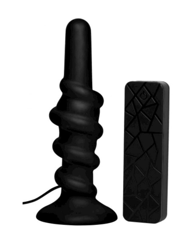 Coiled Vibrating Anal Plug with Controller - - Anal Vibrators