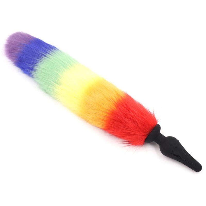 Colorful Fox Tail Silica gel Anal Plug - - Butt Plugs