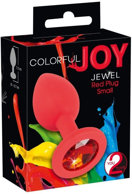 Colorful Joy Jewel Red Plug Small - Butt Plugs