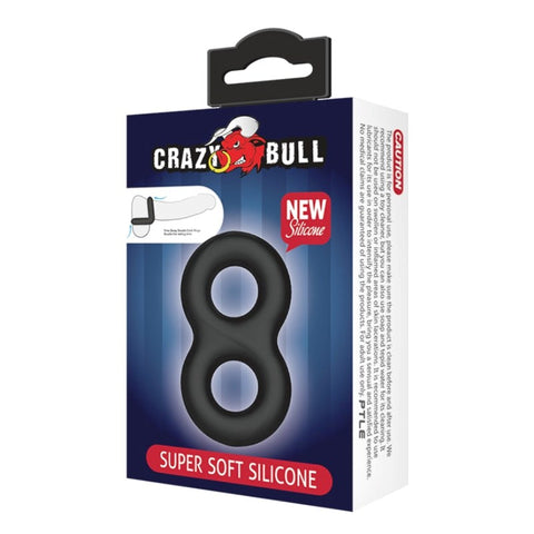 Crazy Bull Silicone Cock Ring Double - Stretchy Cock Rings