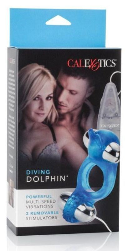 CalExotics Diving Dolphin Triple Action Pleasure Cock Ring - Cock Rings