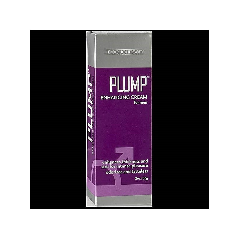 Doc Johnson Plump Enhancement Cream for Men 2 oz - Delay and Excite Sprays