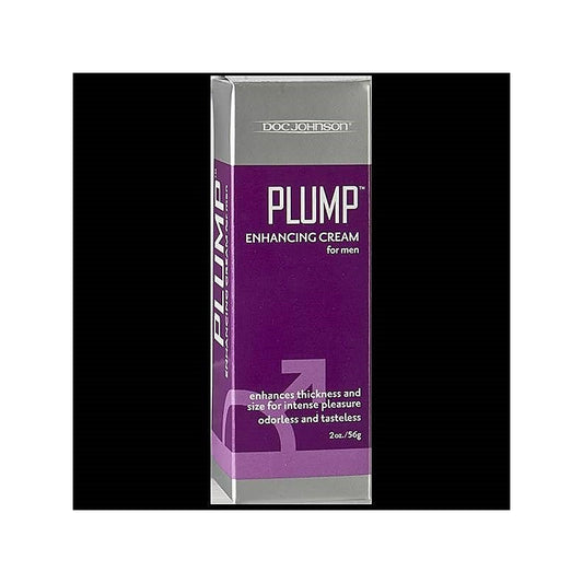 Doc Johnson Plump Enhancement Cream for Men 2 oz - Delay and Excite Sprays