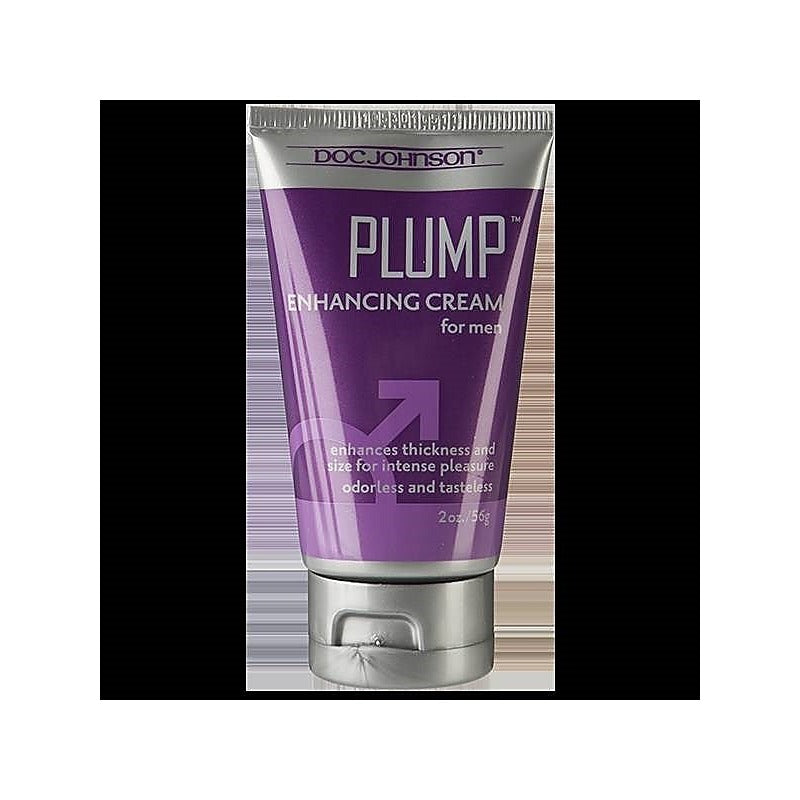 Doc Johnson Plump Enhancement Cream for Men 2 oz - Delay and Excite Sprays