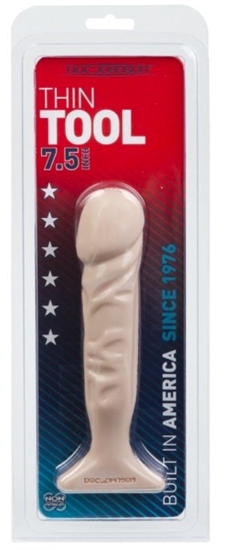 Doc Johnson Thin Tool Anal Pleasure Dildo Flesh - Butt Plugs