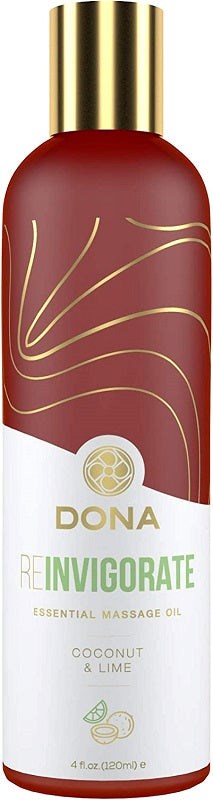 Dona Essential Massage Oil 120ml Reinvigorate - Delay and Excite Sprays