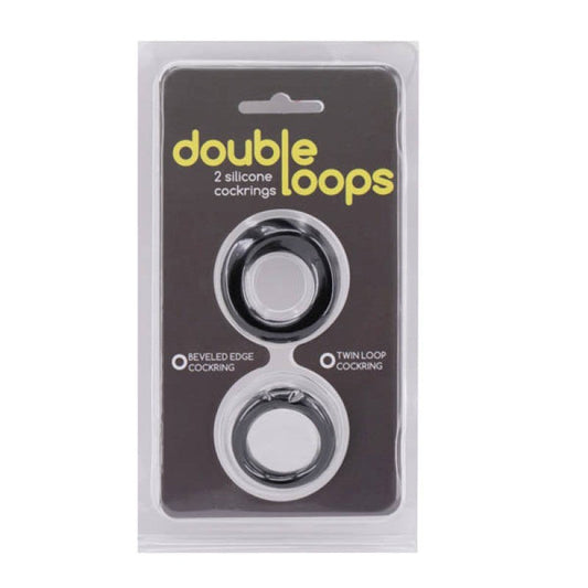 Double Loops Silicone Cockrings Set - Stretchy Cock Rings