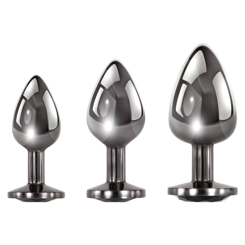 Evolved Black Gem Anal Plug Set - - Butt Plugs