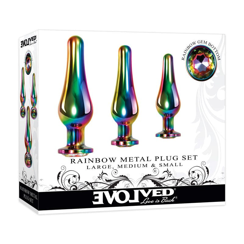 Evolved Rainbow Metal Plug Set - - Butt Plugs