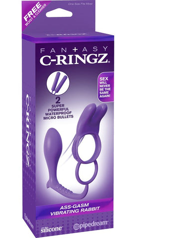 Pipedream Fantasy C-Ringz Ass-Gasm Vibrating Rabbit Ring - Cock Rings