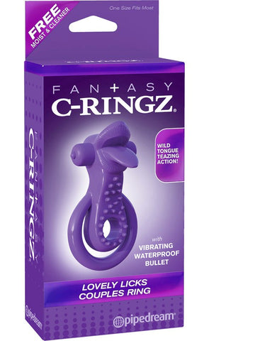 Pipedream Fantasy C-Ringz Lovely Licks Couples Ring - Vibrating Cock Rings