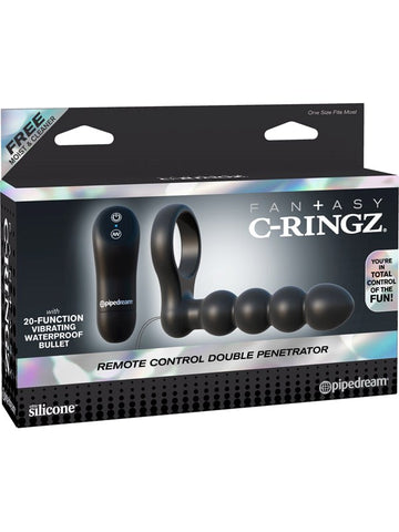 Pipedream Fantasy C-Ringz Remote Control Double Penetrator - Vibrating Cock Rings