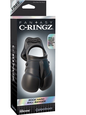 Pipedream Fantasy C-Ringz Rock Hard Ball Banger Cock Ring - Cock Rings