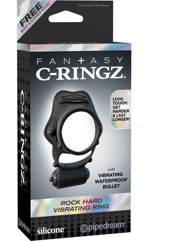 Pipedream Fantasy C-Ringz Rock Hard Vibrating Cock Ring - Cock Rings