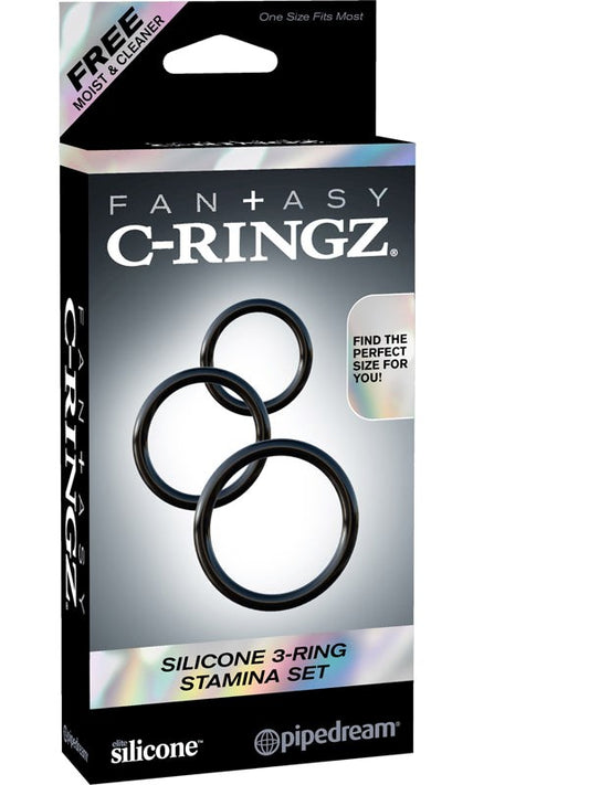 Fantasy C-Ringz Silicone 3-Ring Stamina Set - Cock Rings