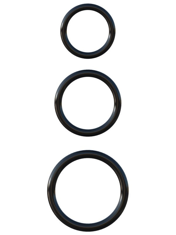 Fantasy C-Ringz Silicone 3-Ring Stamina Set - - Cock Rings