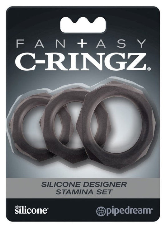 Fantasy C-Ringz Silicone Designer Stamina Set - Cock Rings