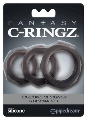 Fantasy C-Ringz Silicone Designer Stamina Set - Cock Rings